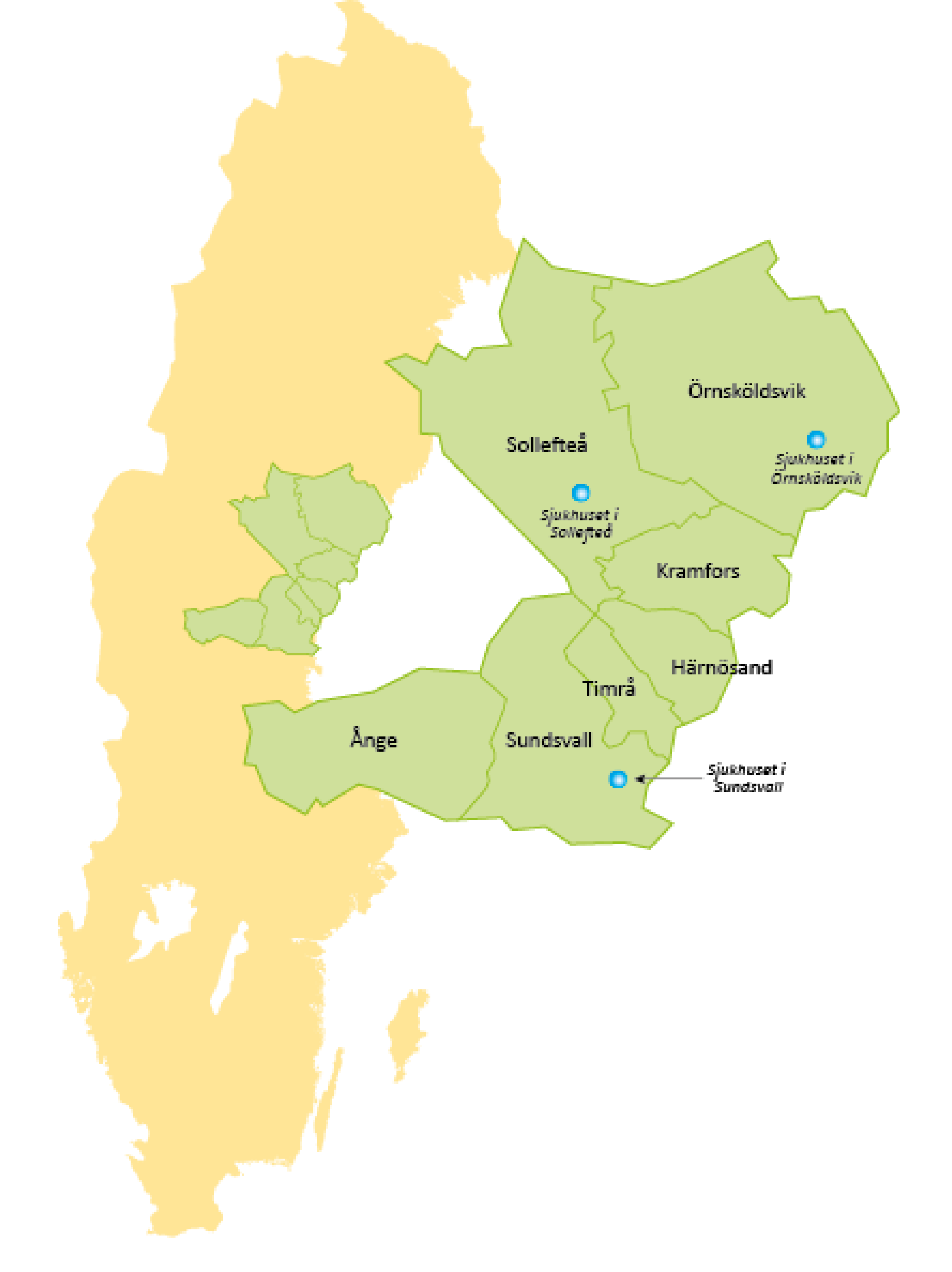 region västernorrland BT karta